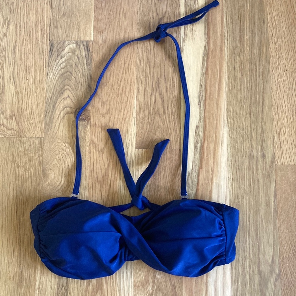 Marina West Bikini Top, Navy Blue, Sz L.